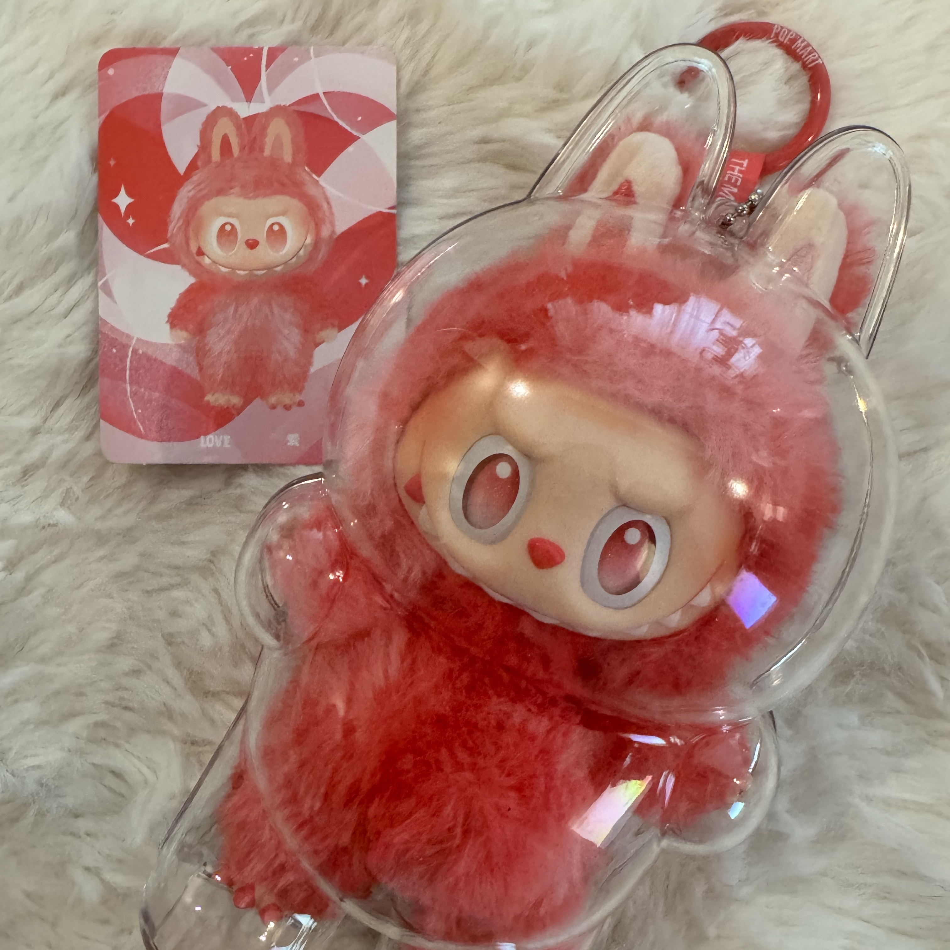 Pop Mart Labubu The Monsters Highlight Series Love Keyring (Opened Case) 착용 스타일