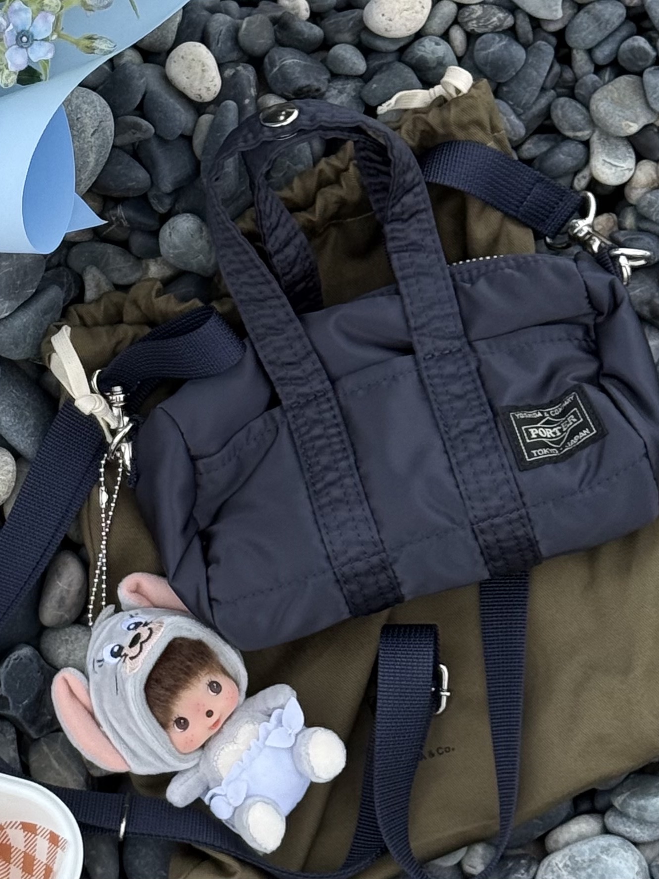 Porter Howl 2Way Boston Bag Mini Navy Blue, Monchhichi x Tom & Jerry SS Doll Mini Key Chain Tuffy 착용 스타일