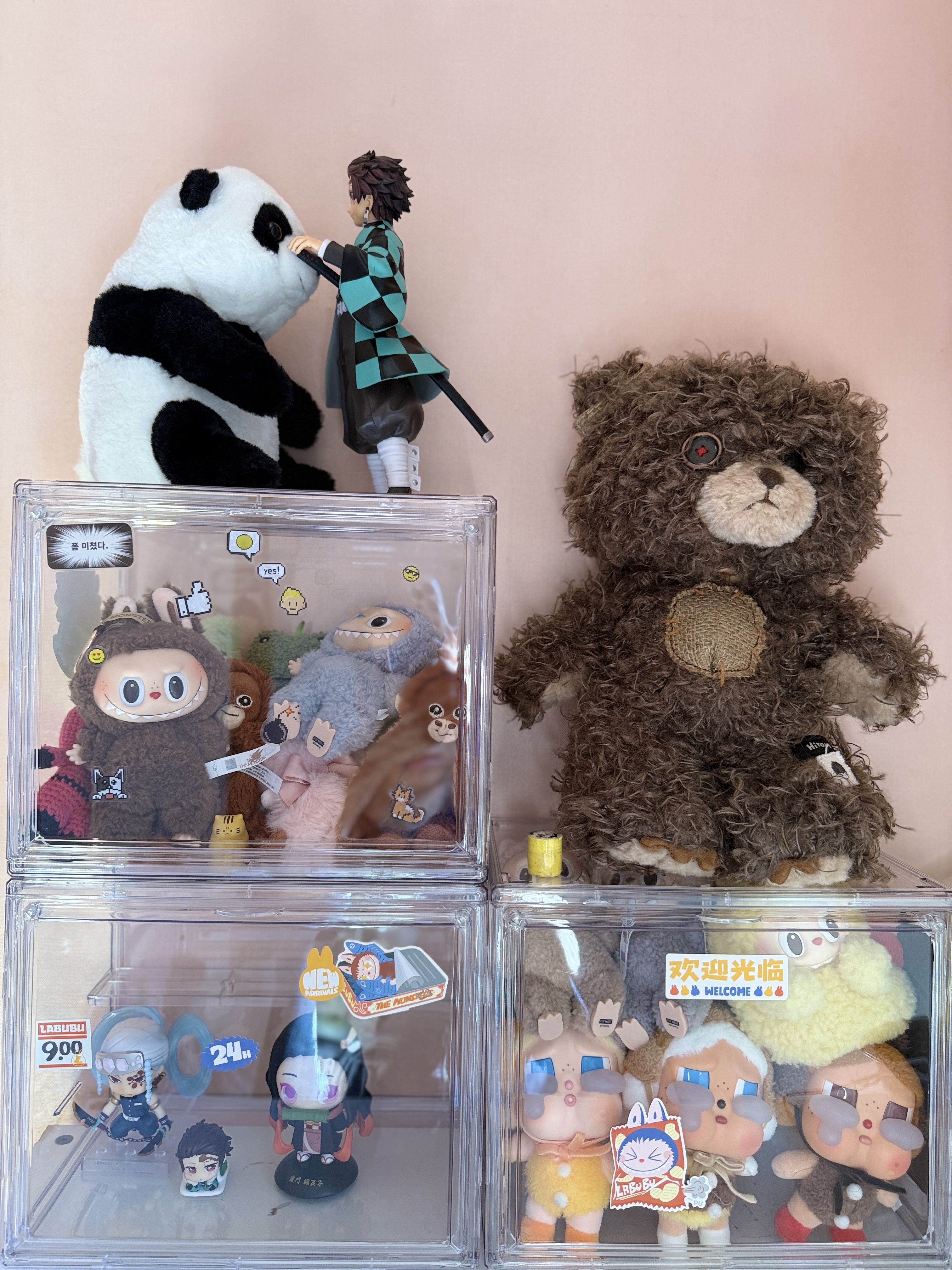 Pop Mart Hirono Bear Vinyl Plush Doll, Pop Mart Crybaby Crying Again Series Plush Keyring Love Makes Us Cry (Opened Case) 착용 스타일 - 2