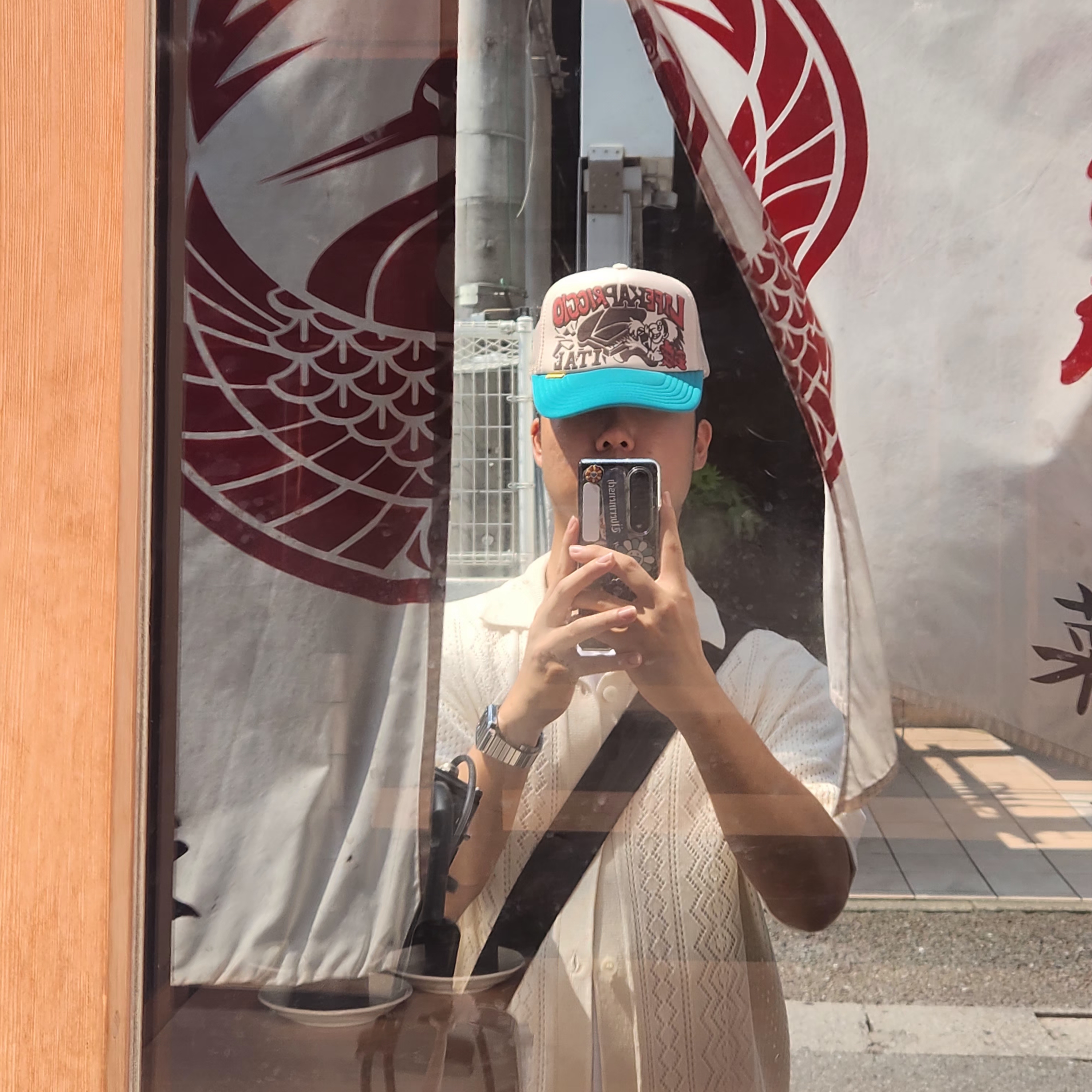 Kapital Life Kapriccio Pt Truck Cap Kinari Turquoise 착용 스타일 - 1