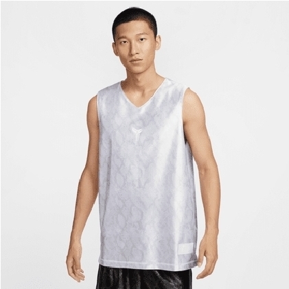 Nike Kobe Dri-Fit Standard Issue Reversible Basketball Jersey White Summit White - Asia 착용 스타일