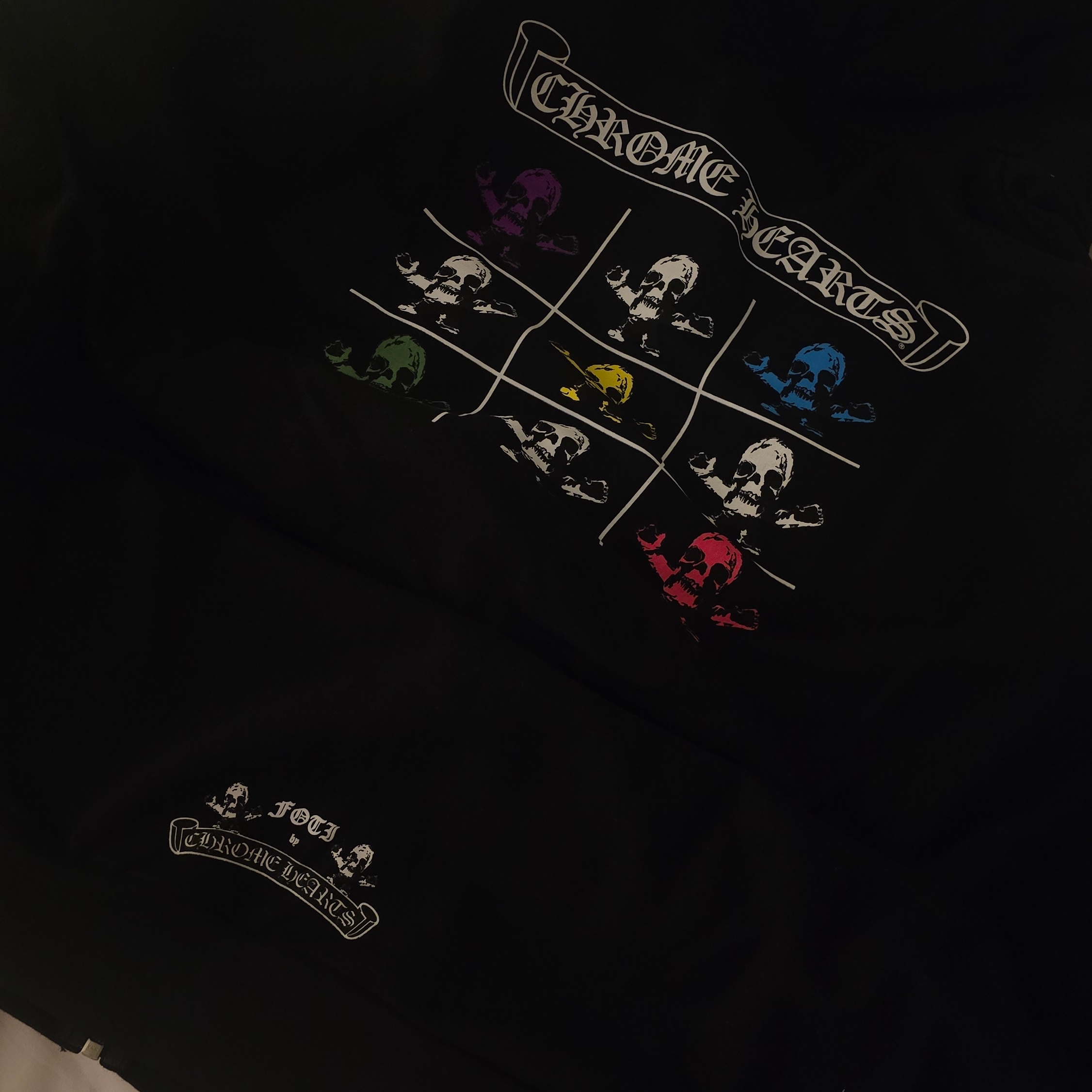 Chrome Hearts Multi Foti Fleece Zip Up Hoodie Black 착용 스타일 - 2