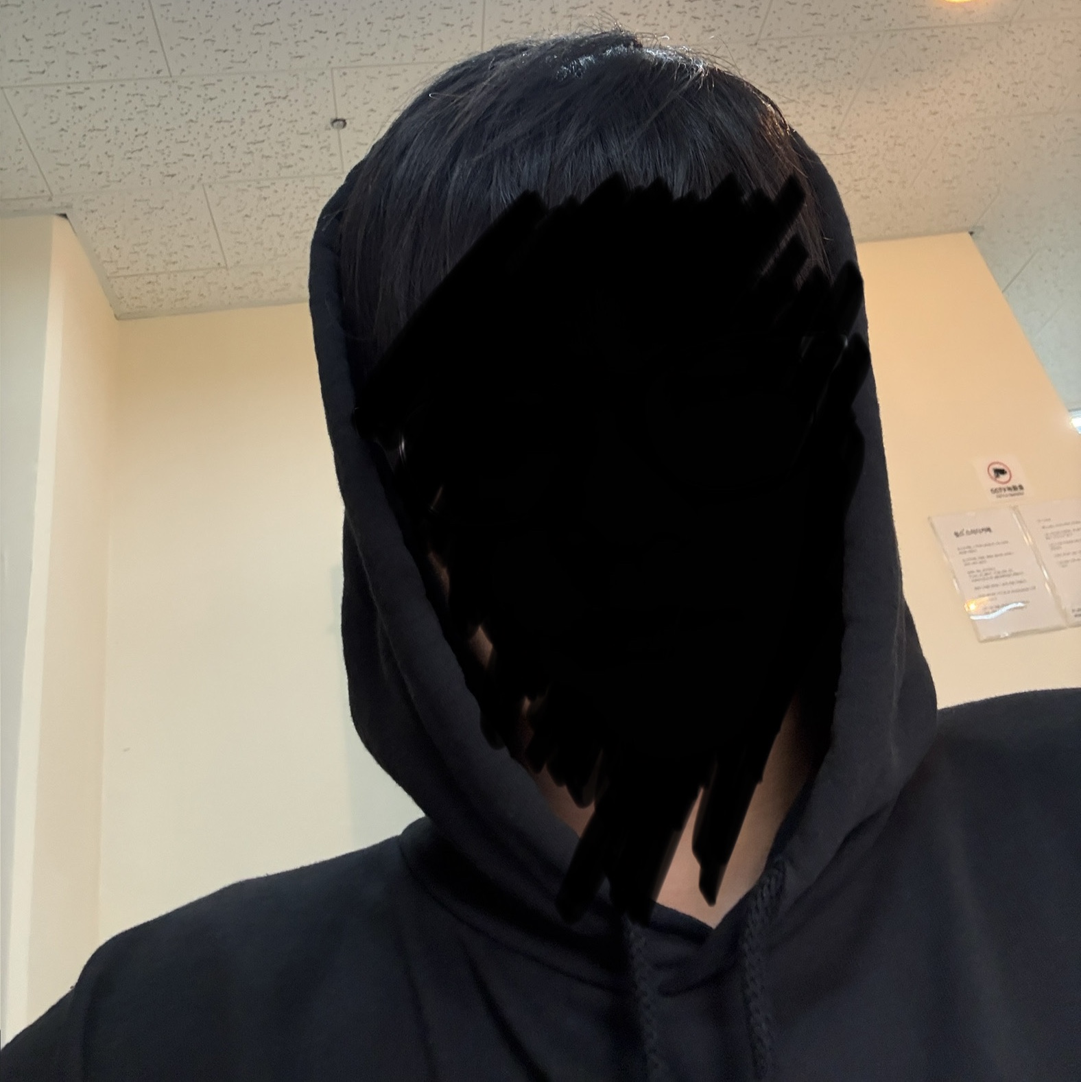 YESEYESEE Arch Logo Hoodie Black 착용 스타일