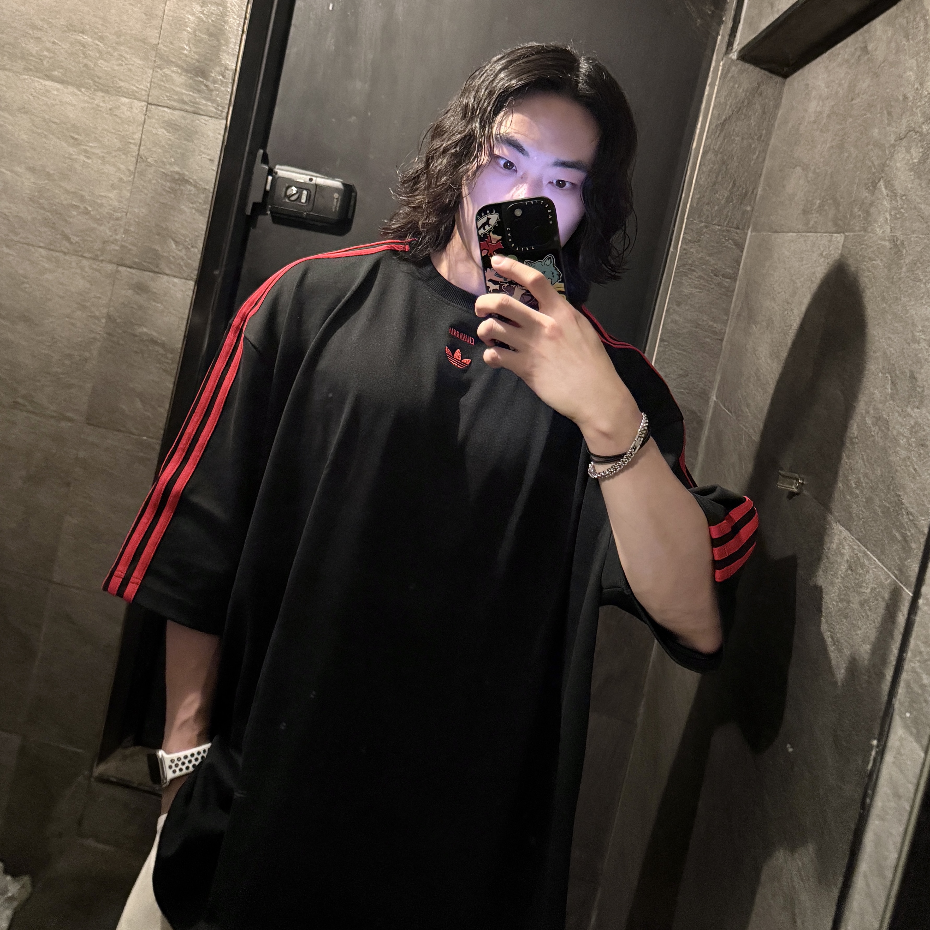 Adidas x Willy Chavarria Chavarria Signature T-Shirt Black - KR Sizing, Y-3 Yohji Star Black White 착용 스타일 - 1
