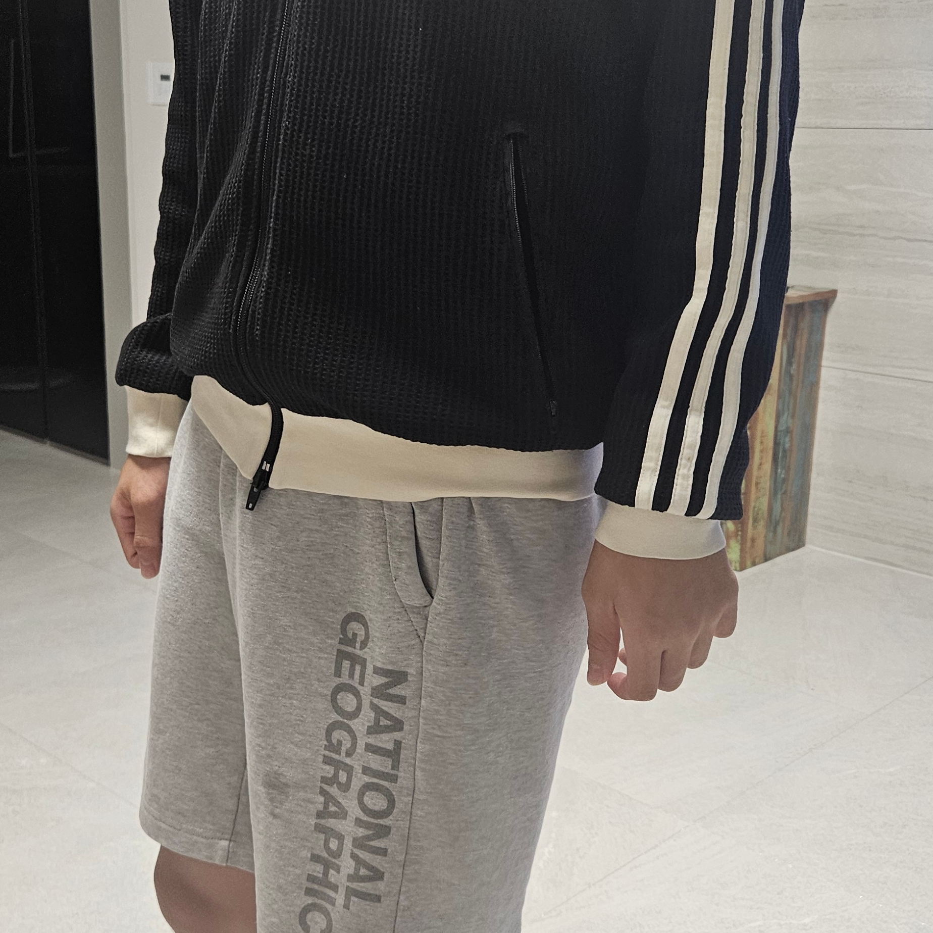 Adidas Waffle Beckenbauer Track Top Black - KR Sizing 착용 스타일