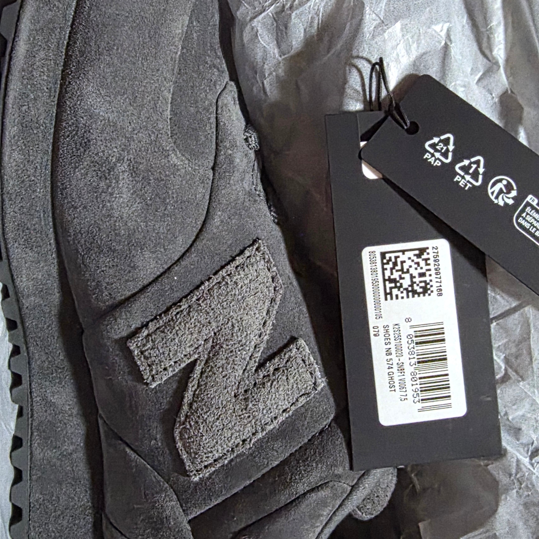 New Balance x Stone Island 574 Ghost Navy Blue 착용 스타일 - 4