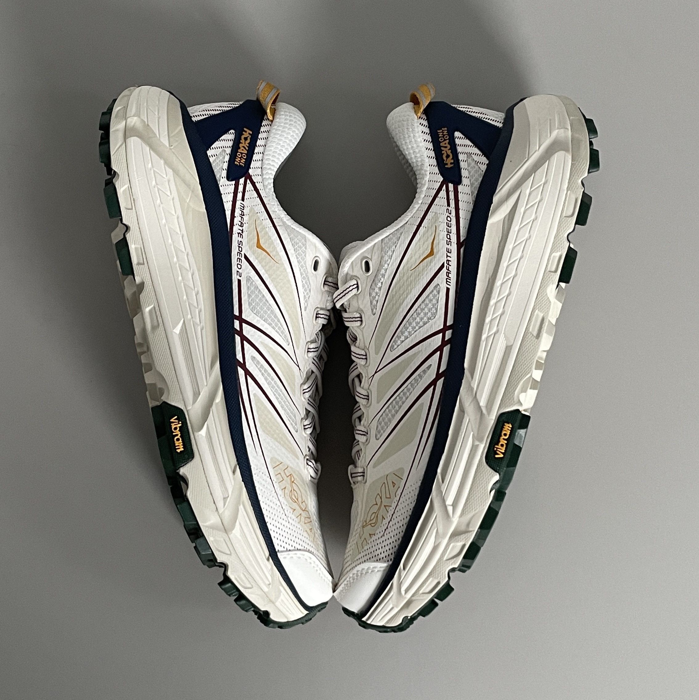 Hoka Mafate Speed 2 Alabaster Oat Milk 착용 스타일