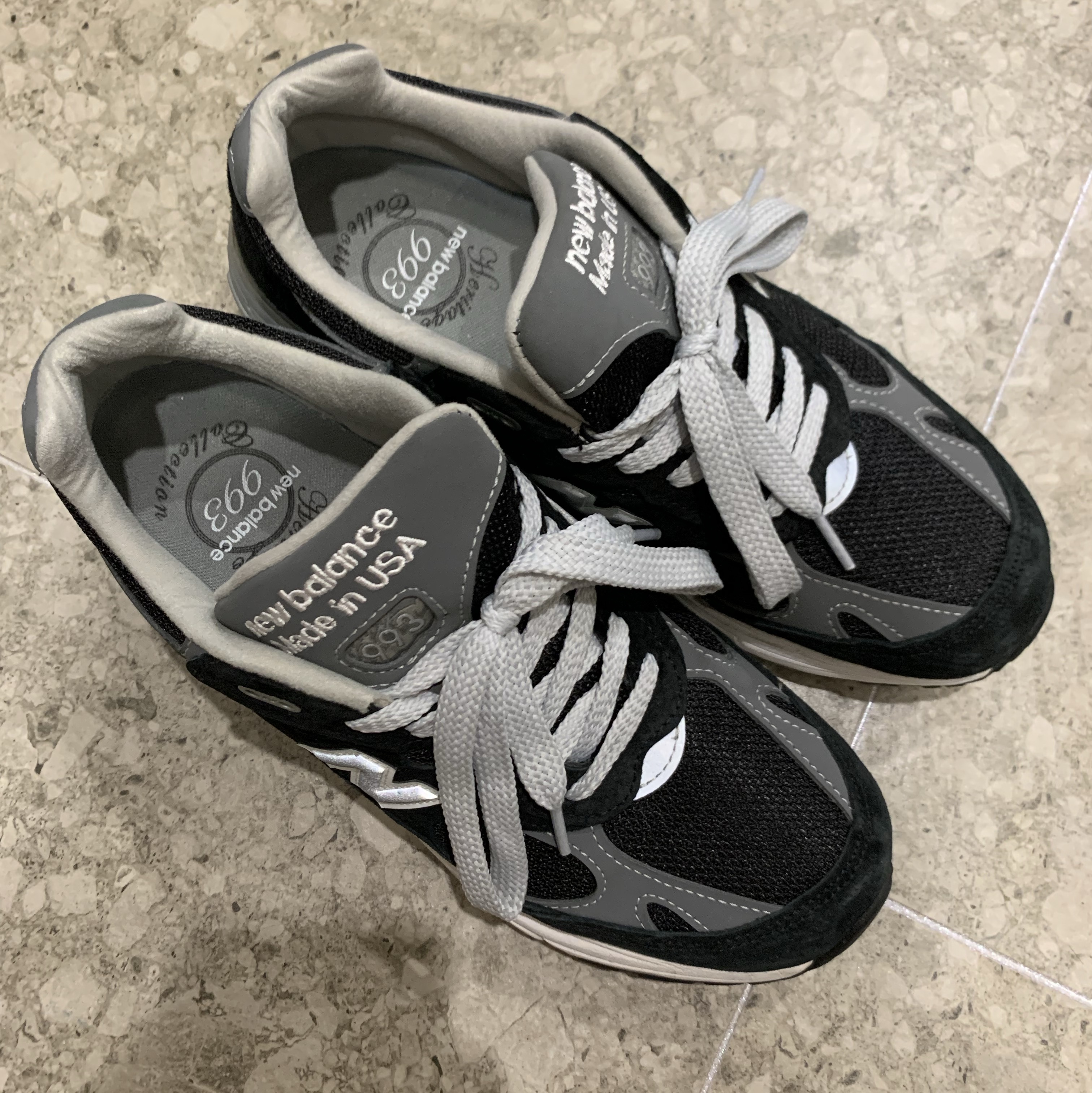 New Balance 993 Made in USA Black - D Standard 착용 스타일