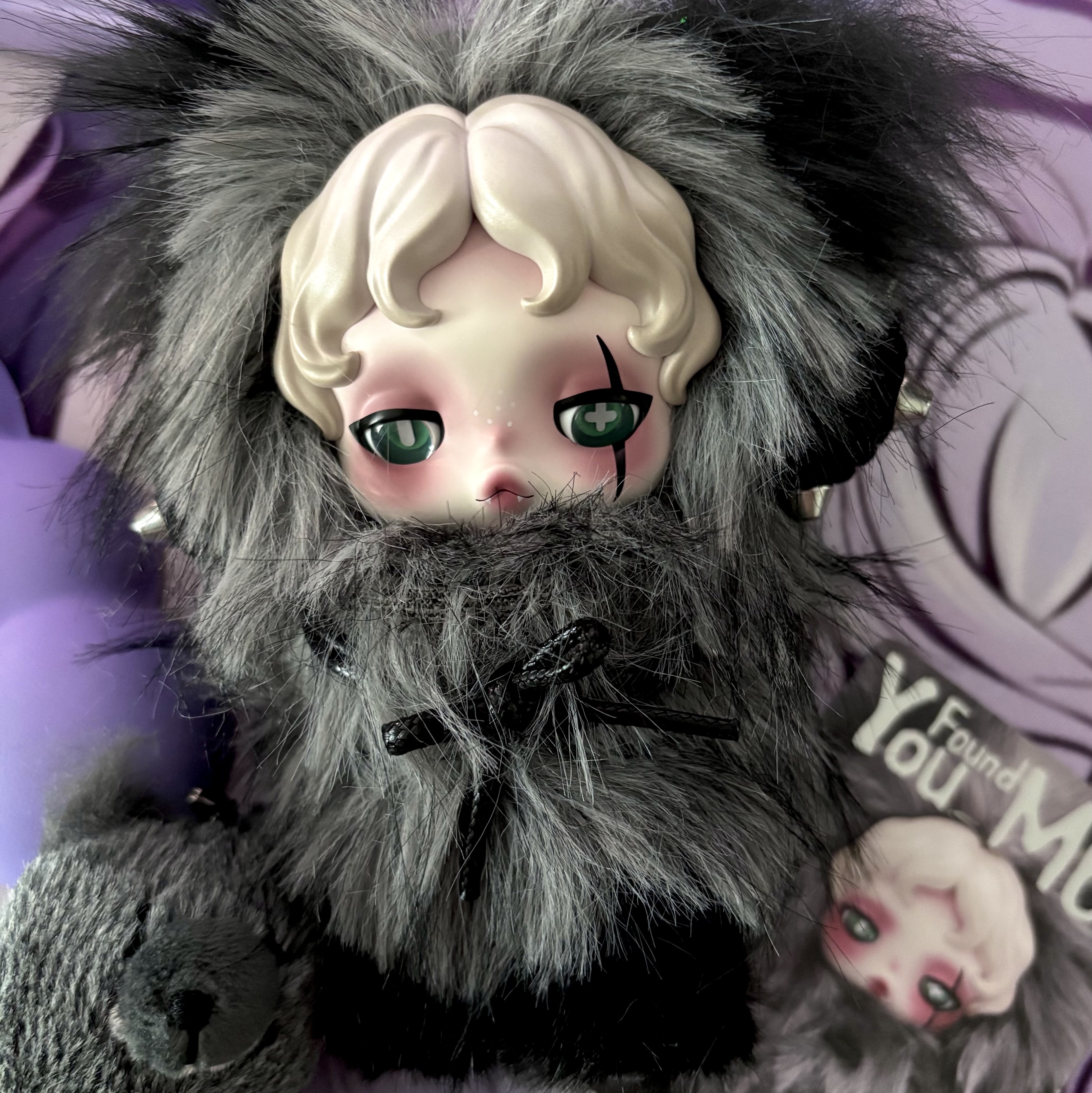 Pop Mart Skullpanda You Found Me ! Series Plush Doll Pendant Sealed Case (9 Blind Boxes) 착용 스타일 - 3