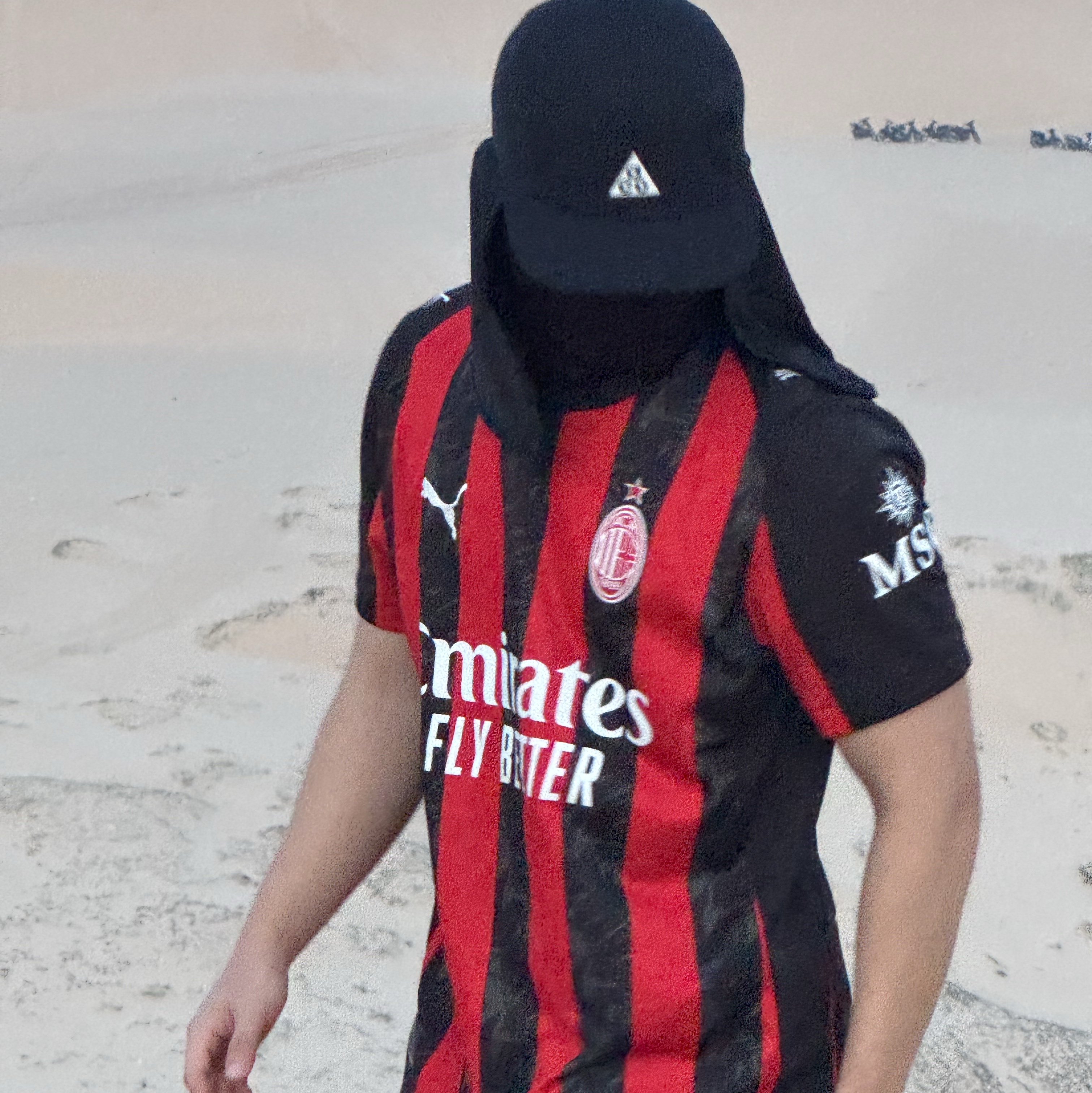 Puma AC Milan 2025/26 Home Replica Jersey All Time Red Black (Non Marking Ver.) 착용 스타일
