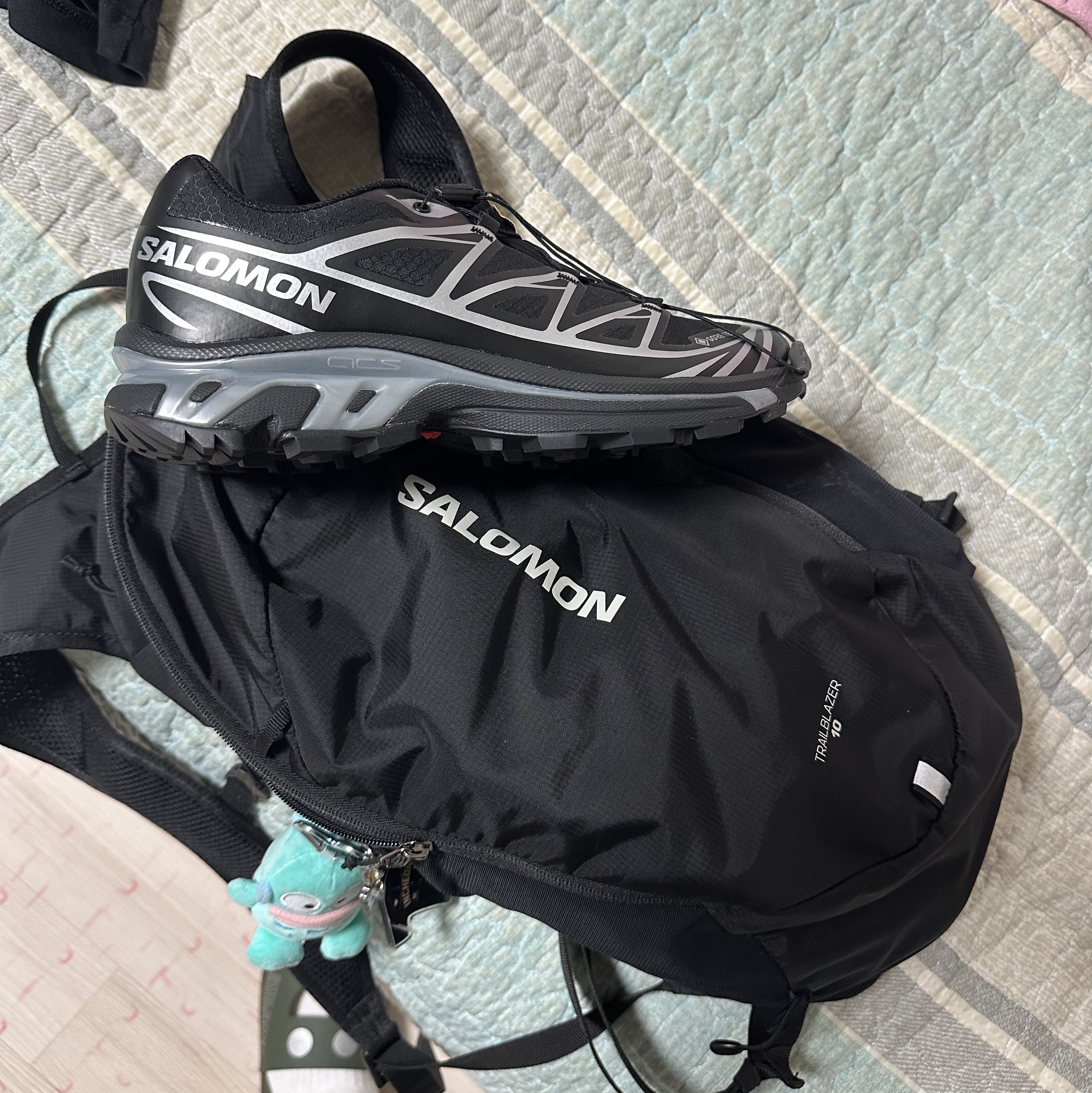 Salomon XT-6 GTX Black Silver, Salomon Trailblazer 10 Black 착용 스타일