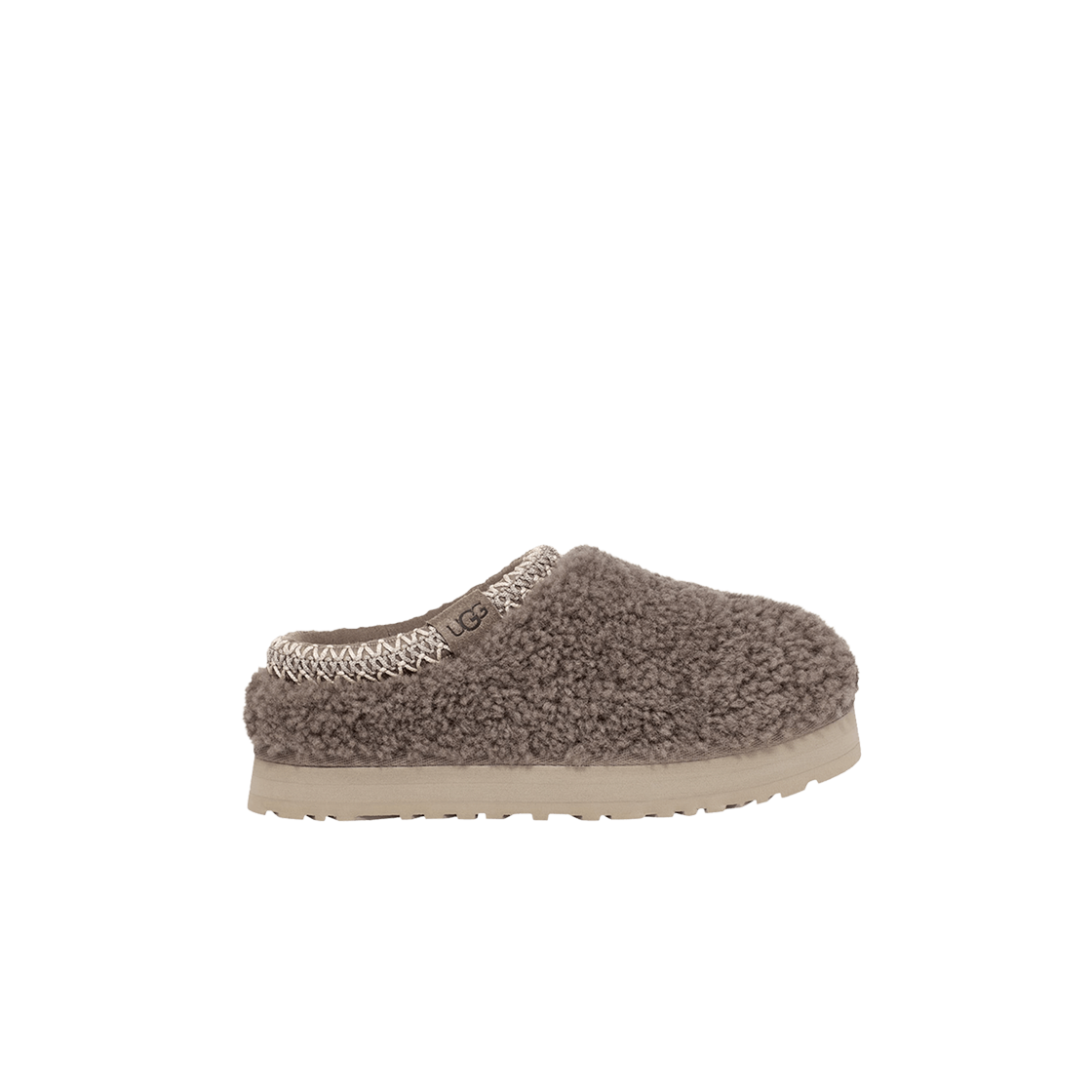 (키즈) 어그 맥시 컬리 타즈 슬리퍼 스모크 플럼((Kids) UGG Maxi Curly Tazz Slipper Smoke Plume)