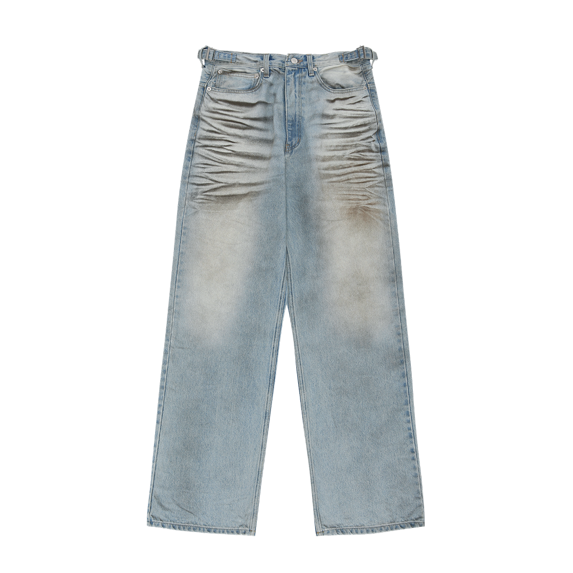 GR25FWMB07BL Grailz Dirty Washed Denim Pants Light Blue