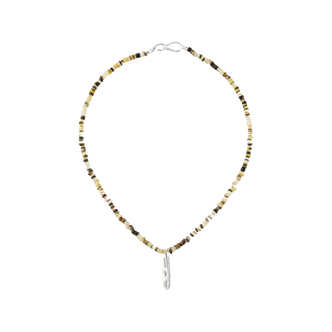- (W) Aviemuah Plum Nacre Necklace Ivory