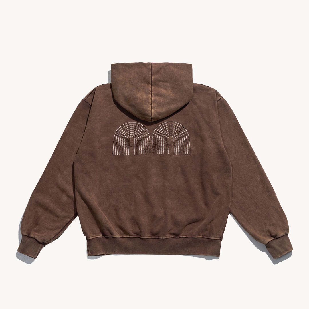 Not New Basic nn Hoodie Brown, Not New Basic nn Sweatpants Brown 착용 스타일 - 4