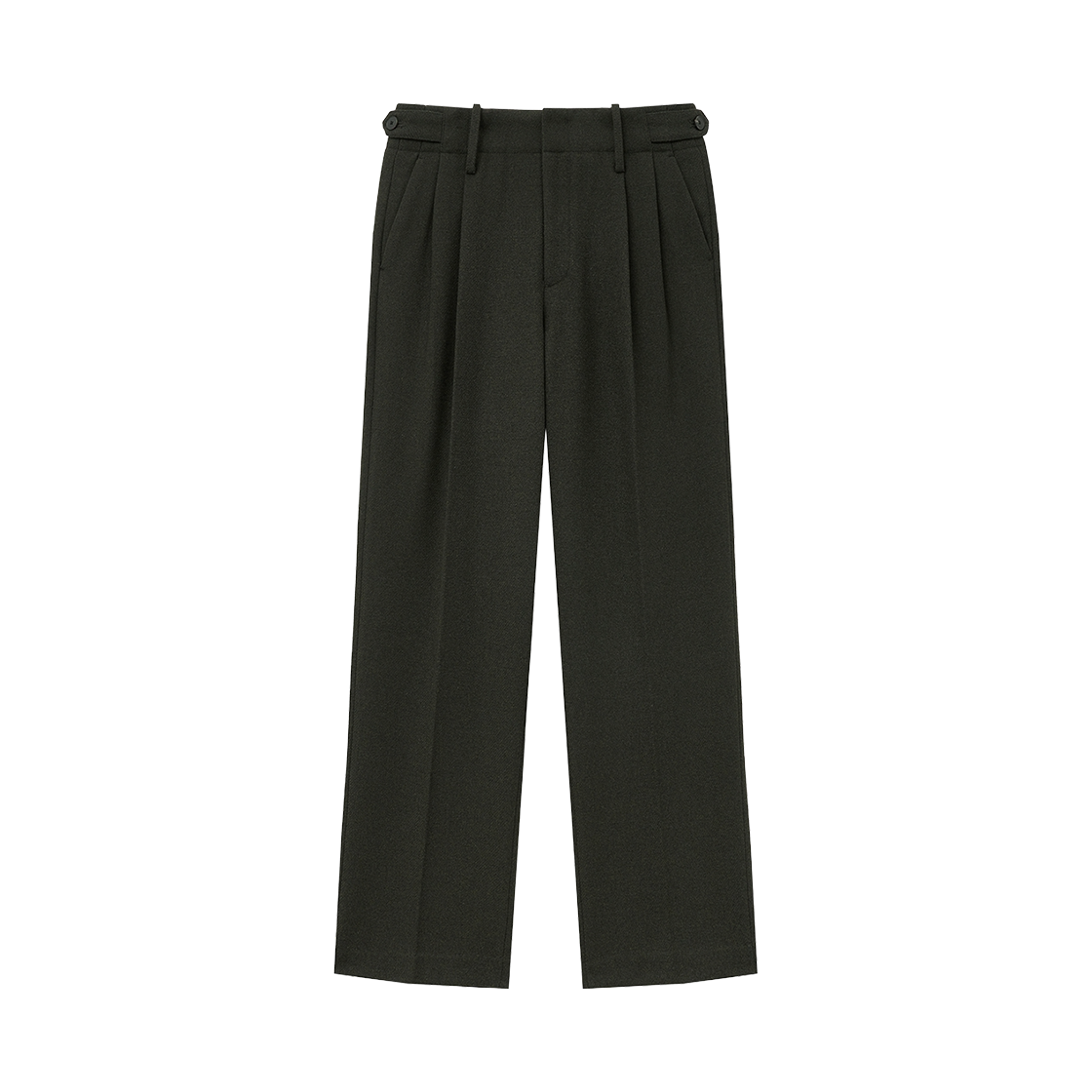 TNPA5F202K2 TNGT Waist Detail Wool Wide Pants Khaki