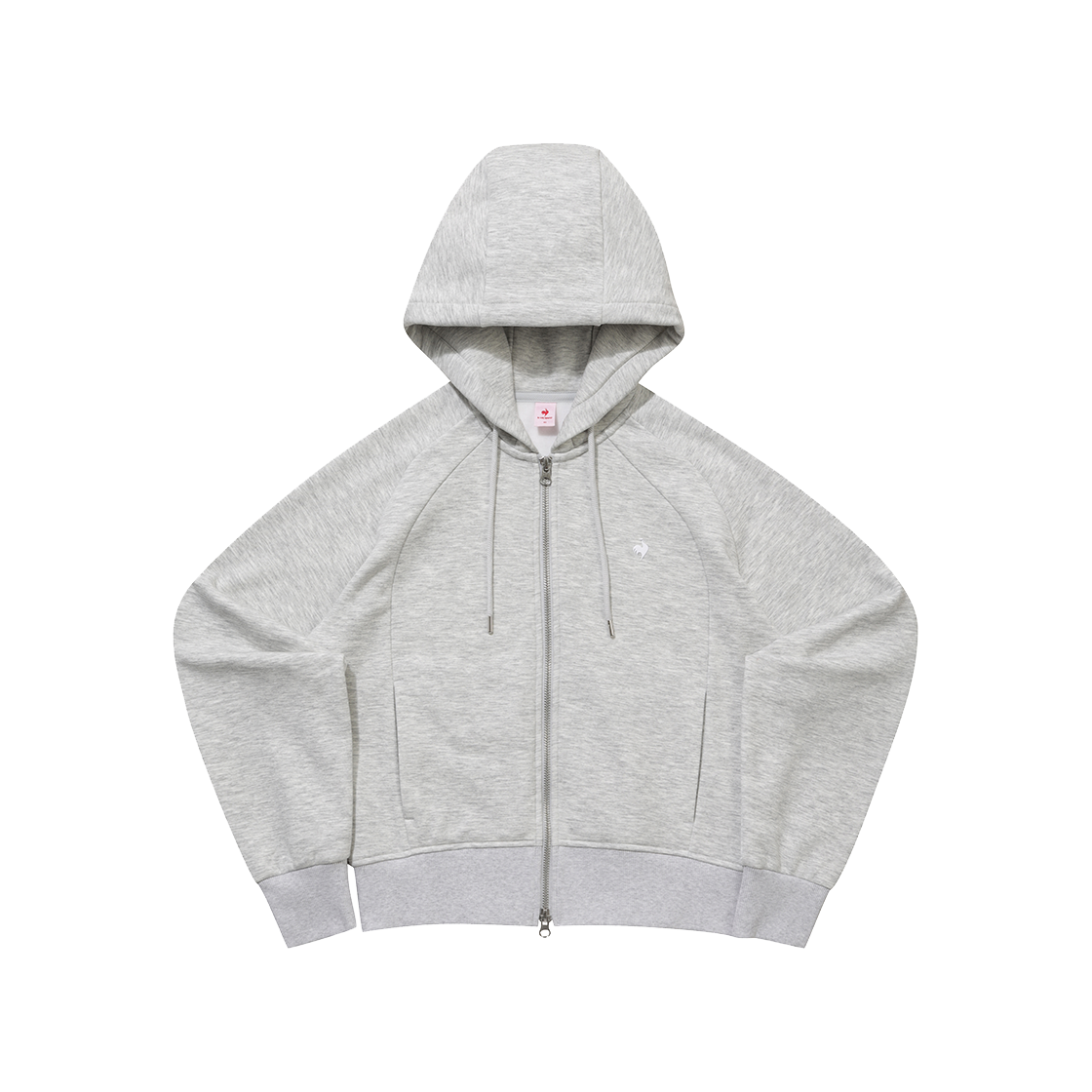 QQ422OFTO1_MGR0 le coq sportif Women's Loose-Fit Modal Mellow Hooded Zip-Up Jacket Grey