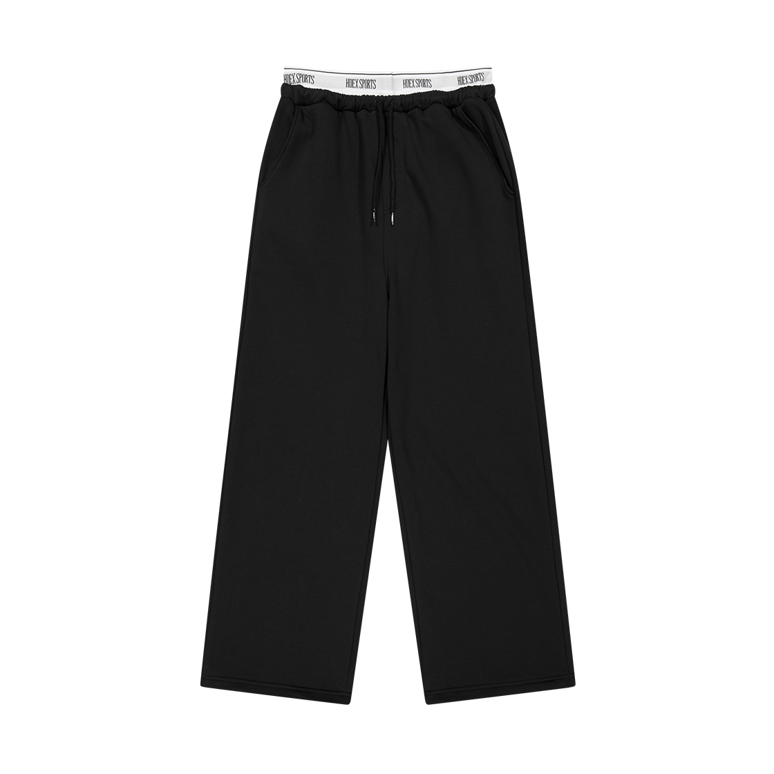 밴딩 리트릿 더블 레이어 스웨트 팬츠 (Black)