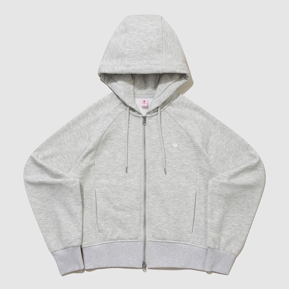 르꼬끄 스포르티브 여성 루즈핏 모달 멜로우 후드 집업 - 그레이(QQ422OFTO1)(le coq sportif Women's Loose-Fit Modal Mellow Hooded Zip-Up Jacket Grey) - 2