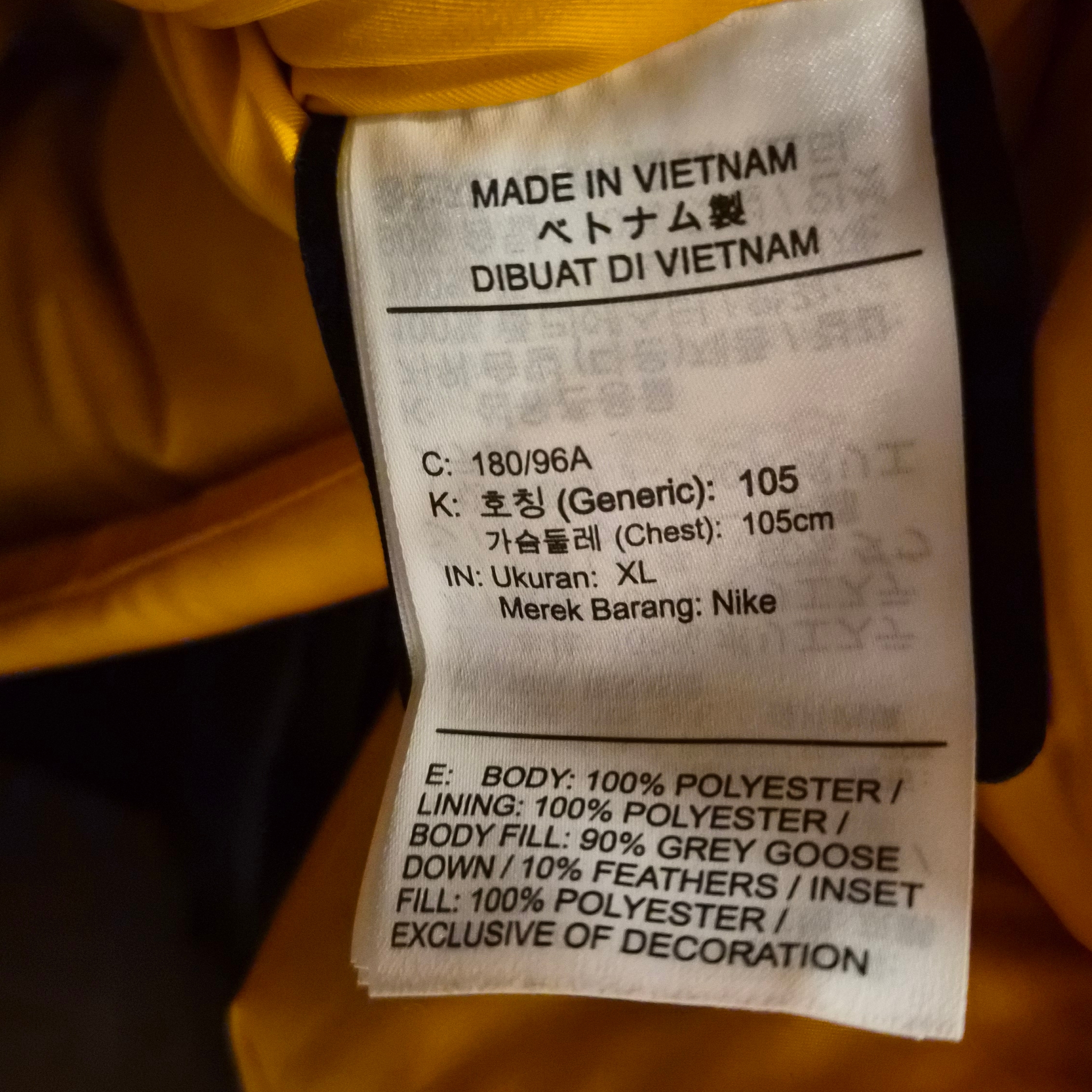 Nike x Drake Nocta Puffer Jacket University Gold - Asia 착용 스타일