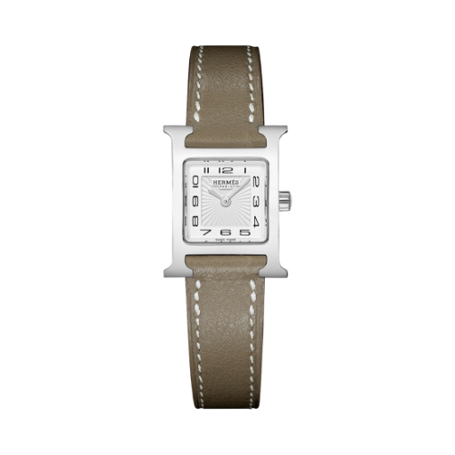 W037883WW00 Hermes Heure H Watch Mini Etoupe Swift Strap & Steel