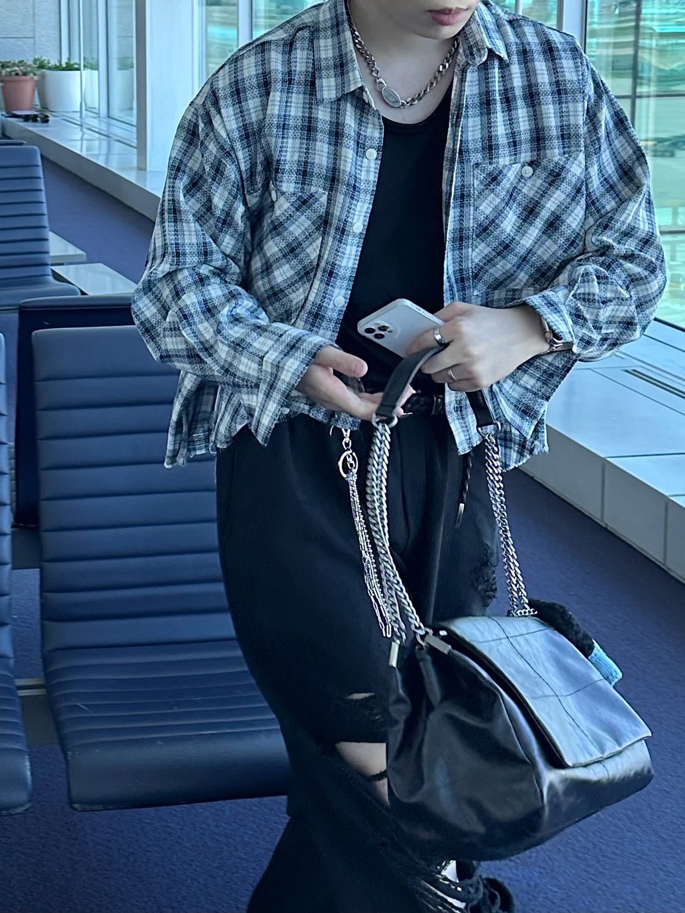 Diesel C-Seymon Treated Denim Baseball Cap Blue White, Nike Air Force 1 '07 Low Triple Black 착용 스타일 - 5