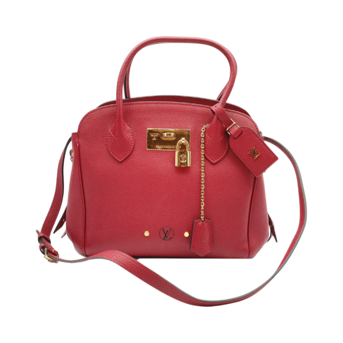ITUFDOWTIJM8 Louis Vuitton M54349 Red Calfskin Mila PM 2 Way Bag