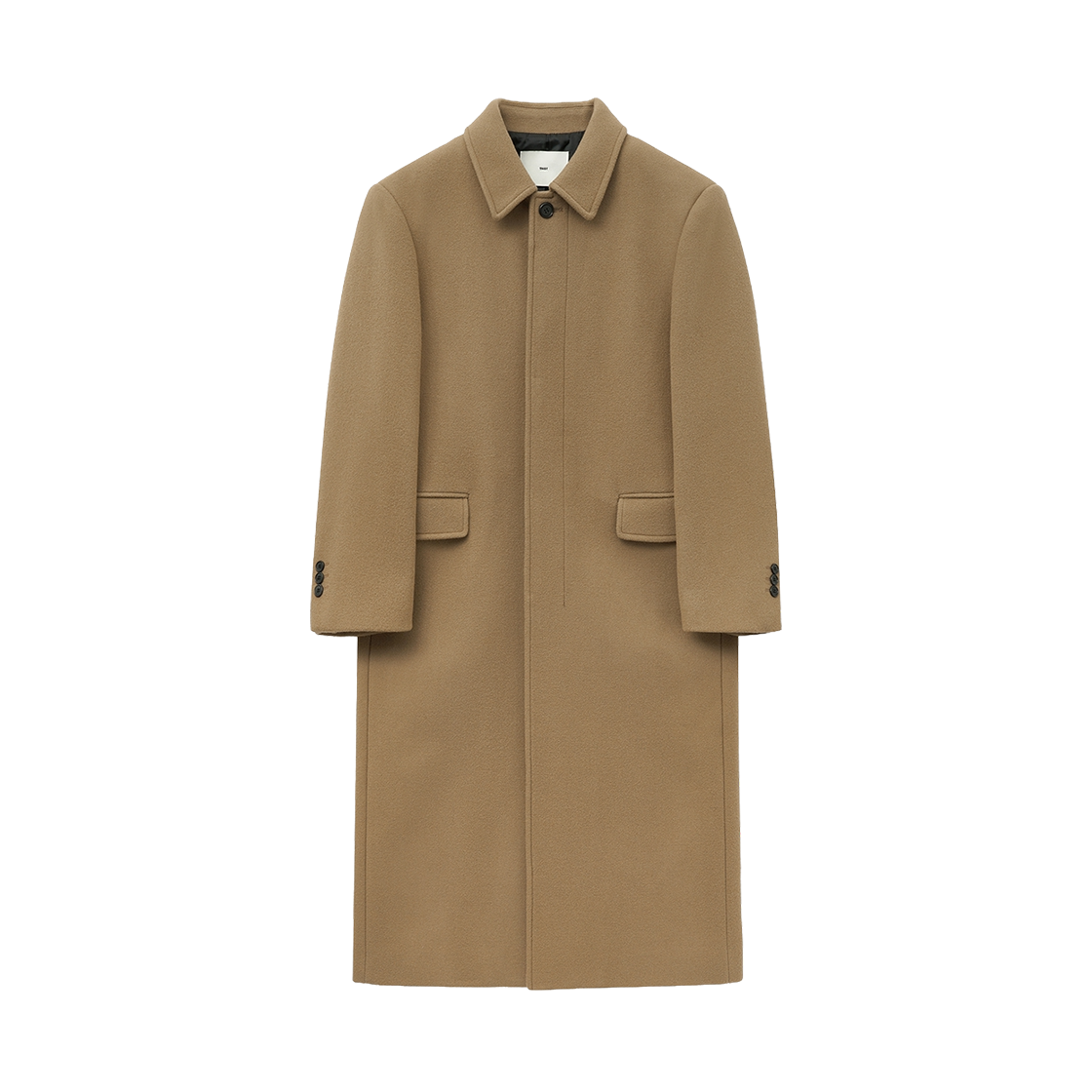 티엔지티 울 블렌디드 발마카안 코트 카멜(TNGT Wool Blended Balmacaan Coat Camel)