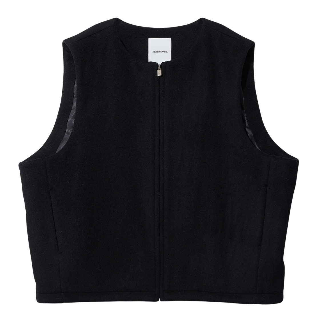 르917 패디드 울 질레트 블랙(LE17SEPTEMBRE Padded Wool Gilet Black)