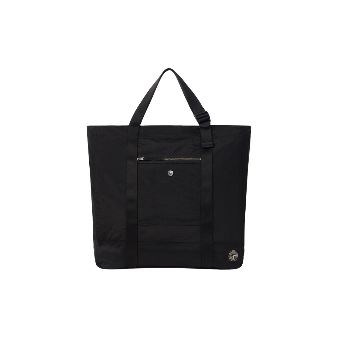 스톤 아일랜드 9200013 에코닐 코티드 나일론 메탈 토트백 블랙 - 25FW(Stone Island 9200013 Econyl Coated Nylon Metal Tote Bag Black - 25FW)