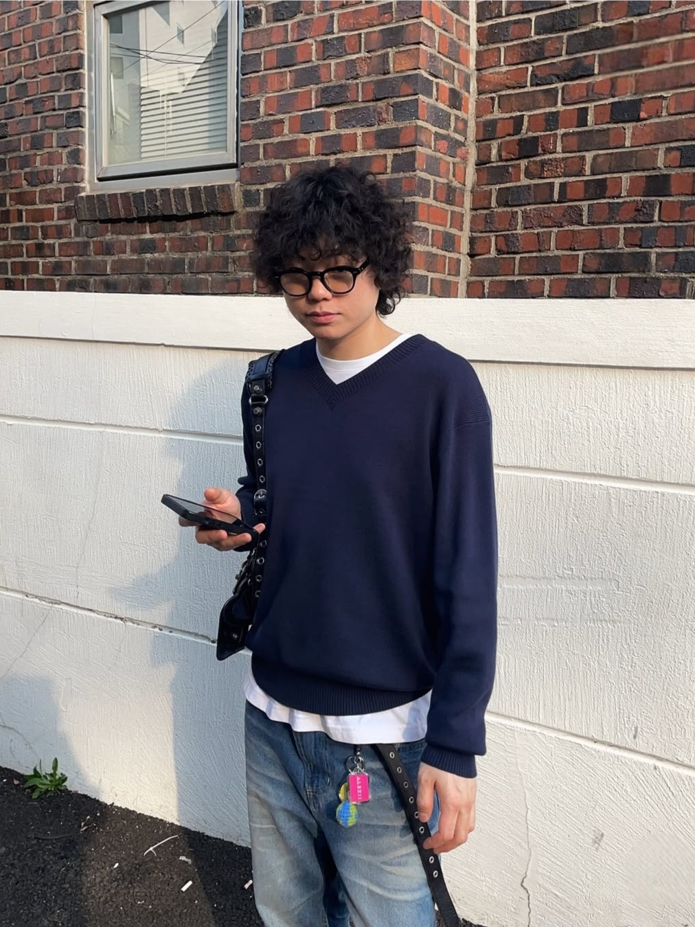 ALEXII Dino Keyring, Kamien Cross Dart Denim Jean Blue 착용 스타일 - 2