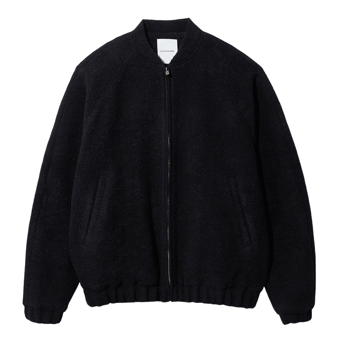 르917 알파카 블랜드 래글런 블루종 블랙(LE17SEPTEMBRE Alpaca Blend Raglan Blouson Black)