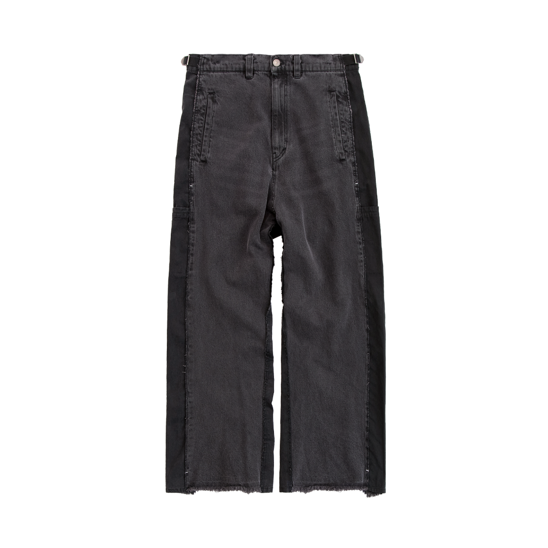 HK5LDN1701MQ Polyteru HANK Side Rebuild Denim Pants Black Purple