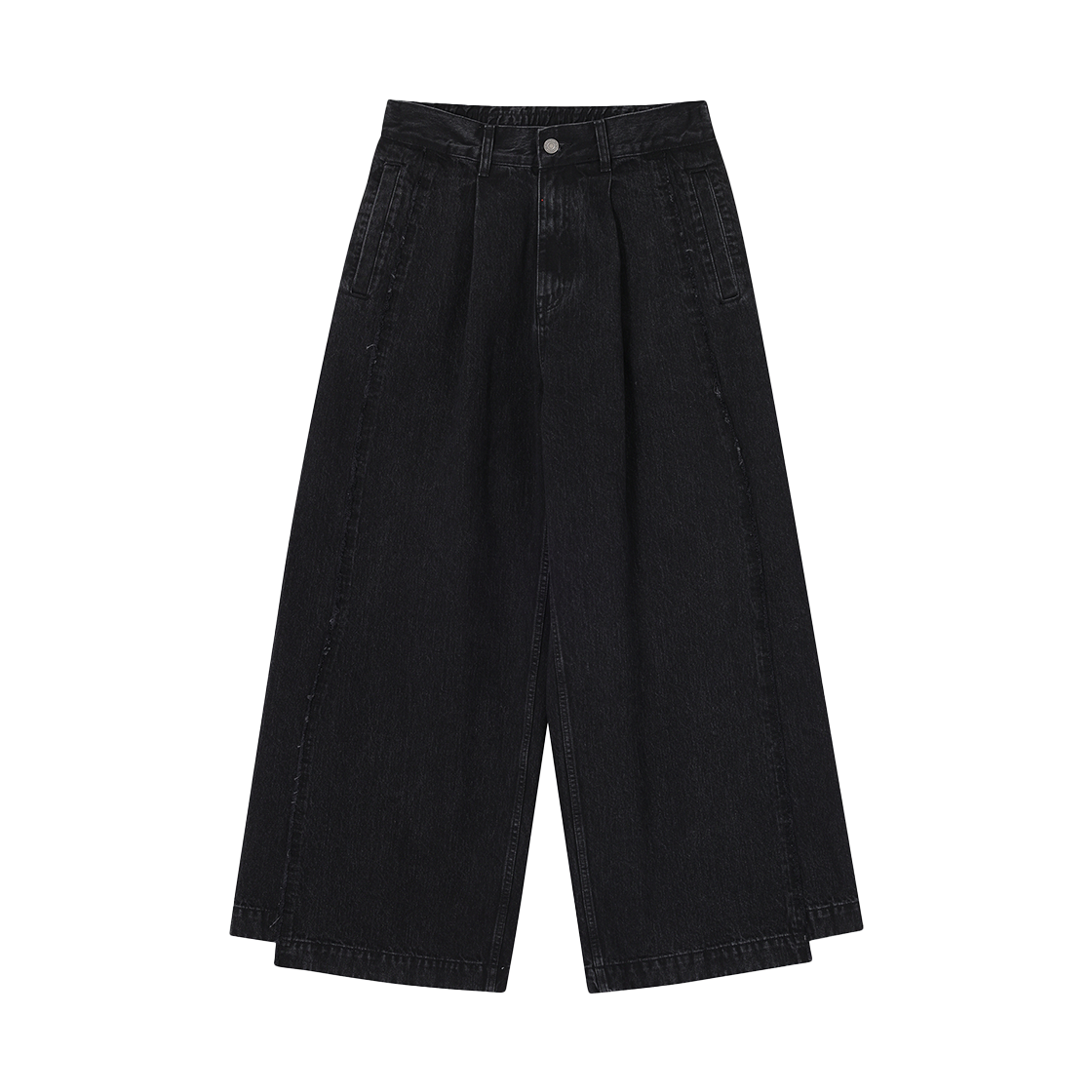 SH5PT730BK SONGZIO COLLECTION Asymmetric Cut Flare Denim Black