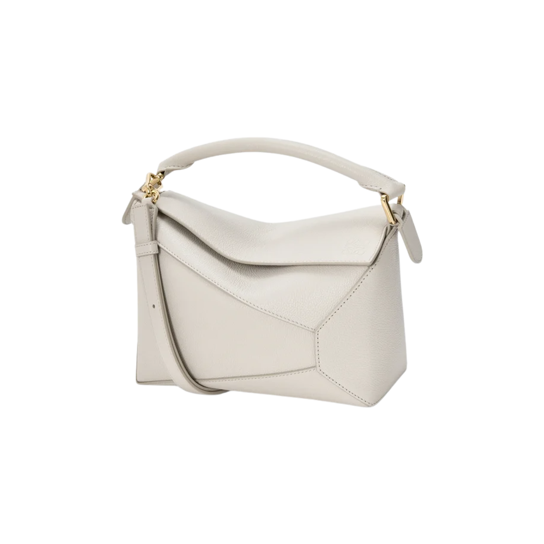 A510P60XAW-1769 Loewe Small Puzzle Edge Bag in Soft Grain Calfskin Light Ghost