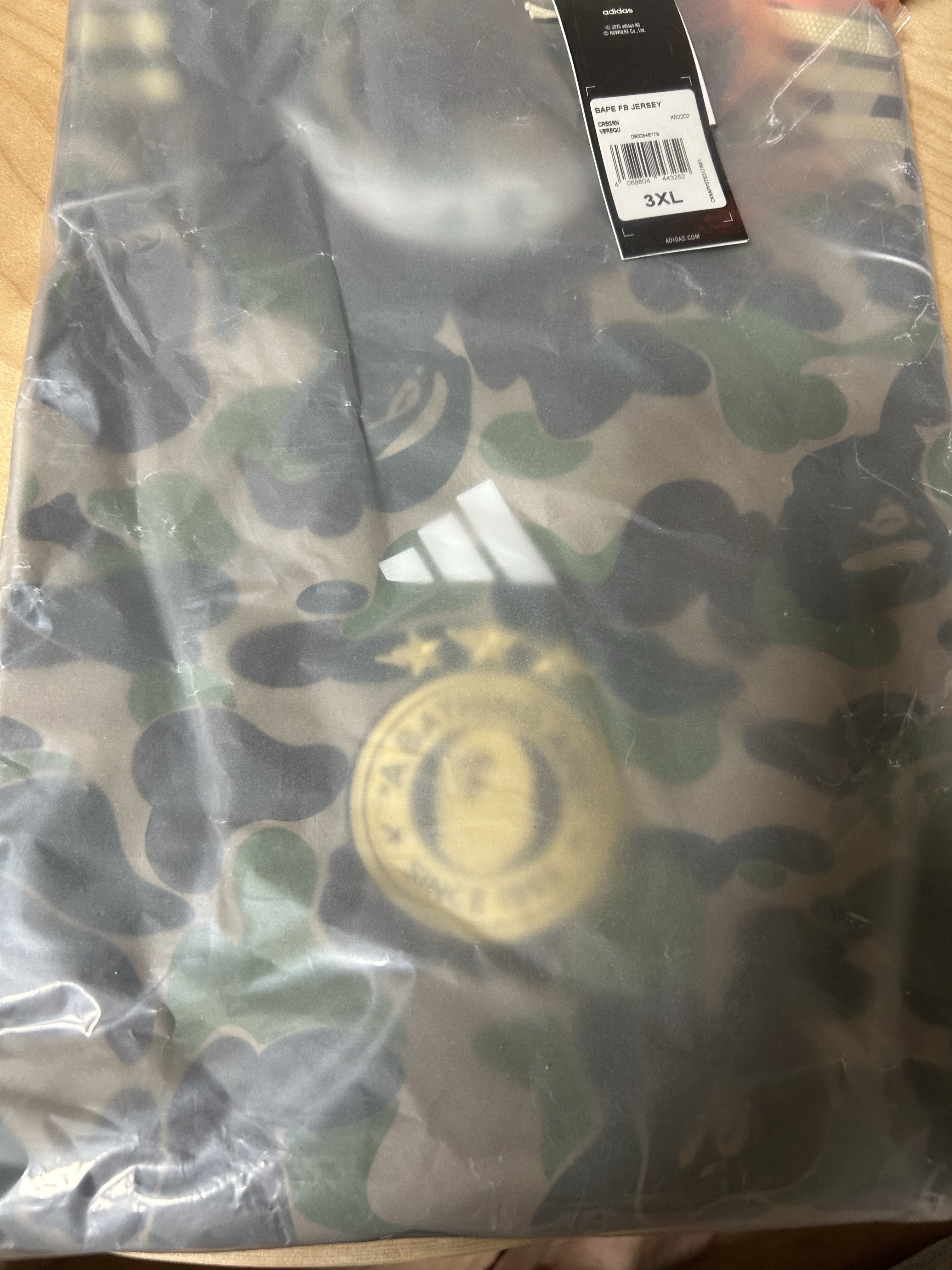 Adidas x BAPE FB Jersey Top Crew Green - KR Sizing 착용 스타일