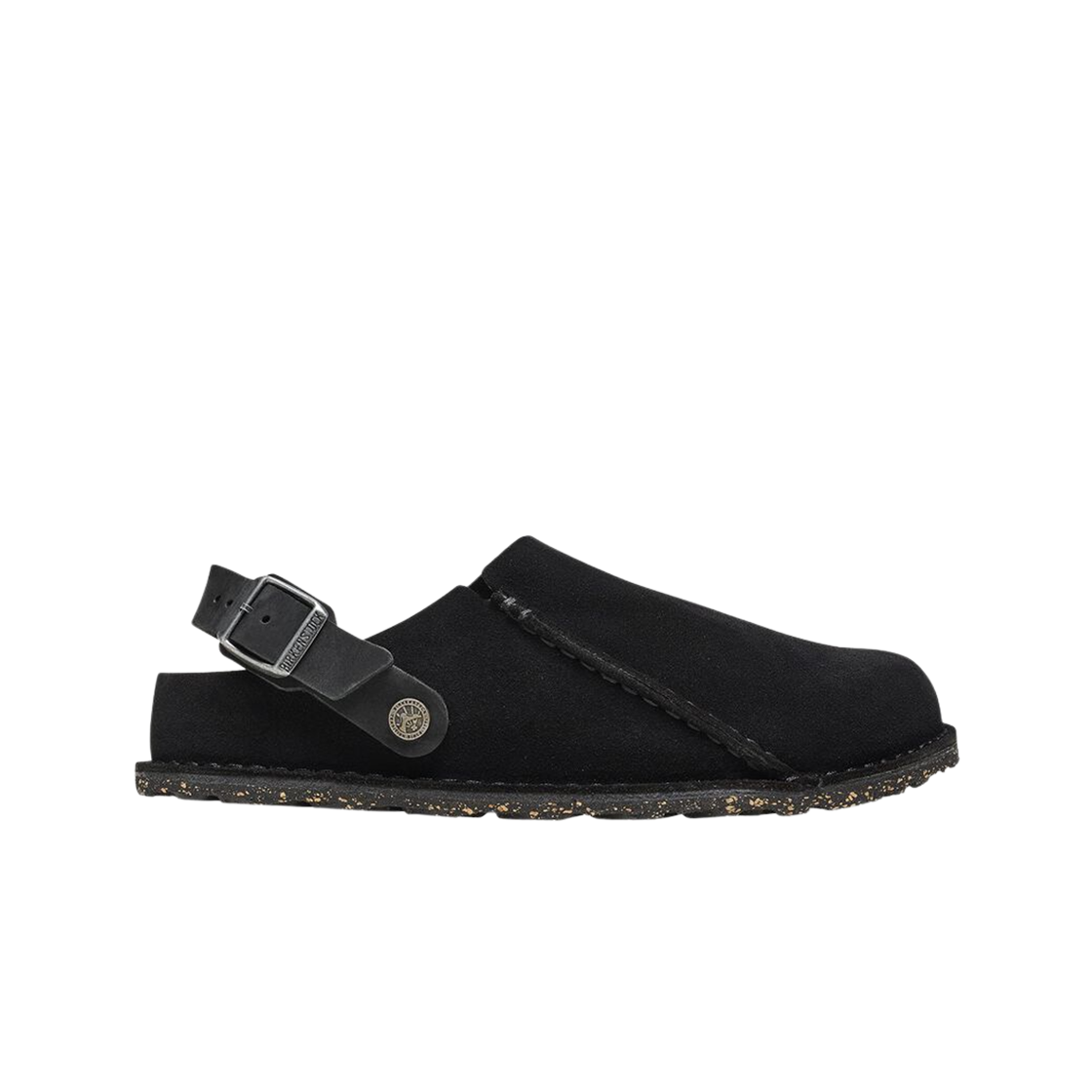 1025323 Birkenstock Lutry Premium Suede Leather Black - Regular