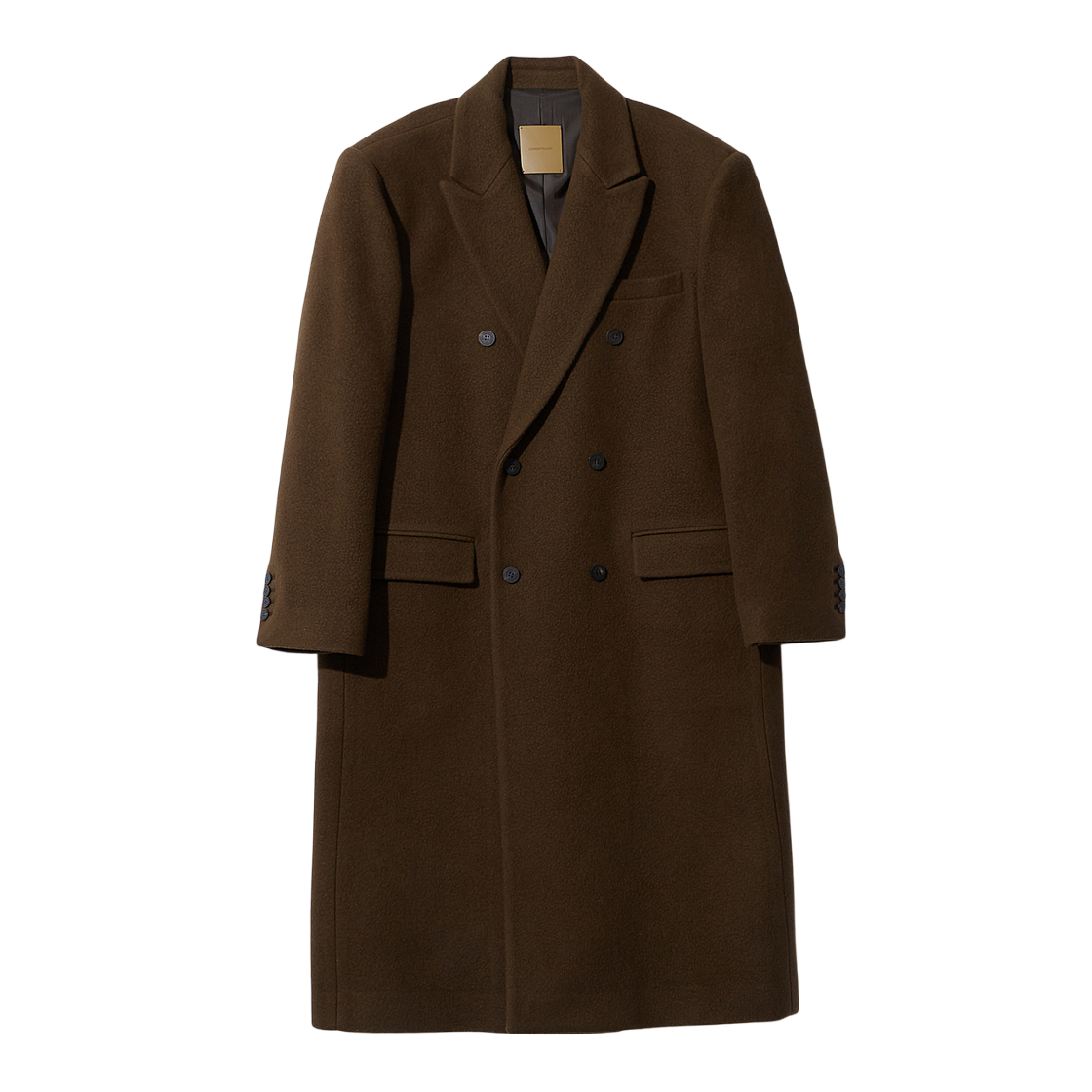 르917 더블 브레스트 롱 코트 브라운(LE17SEPTEMBRE Double Breasted Long Coat Brown)