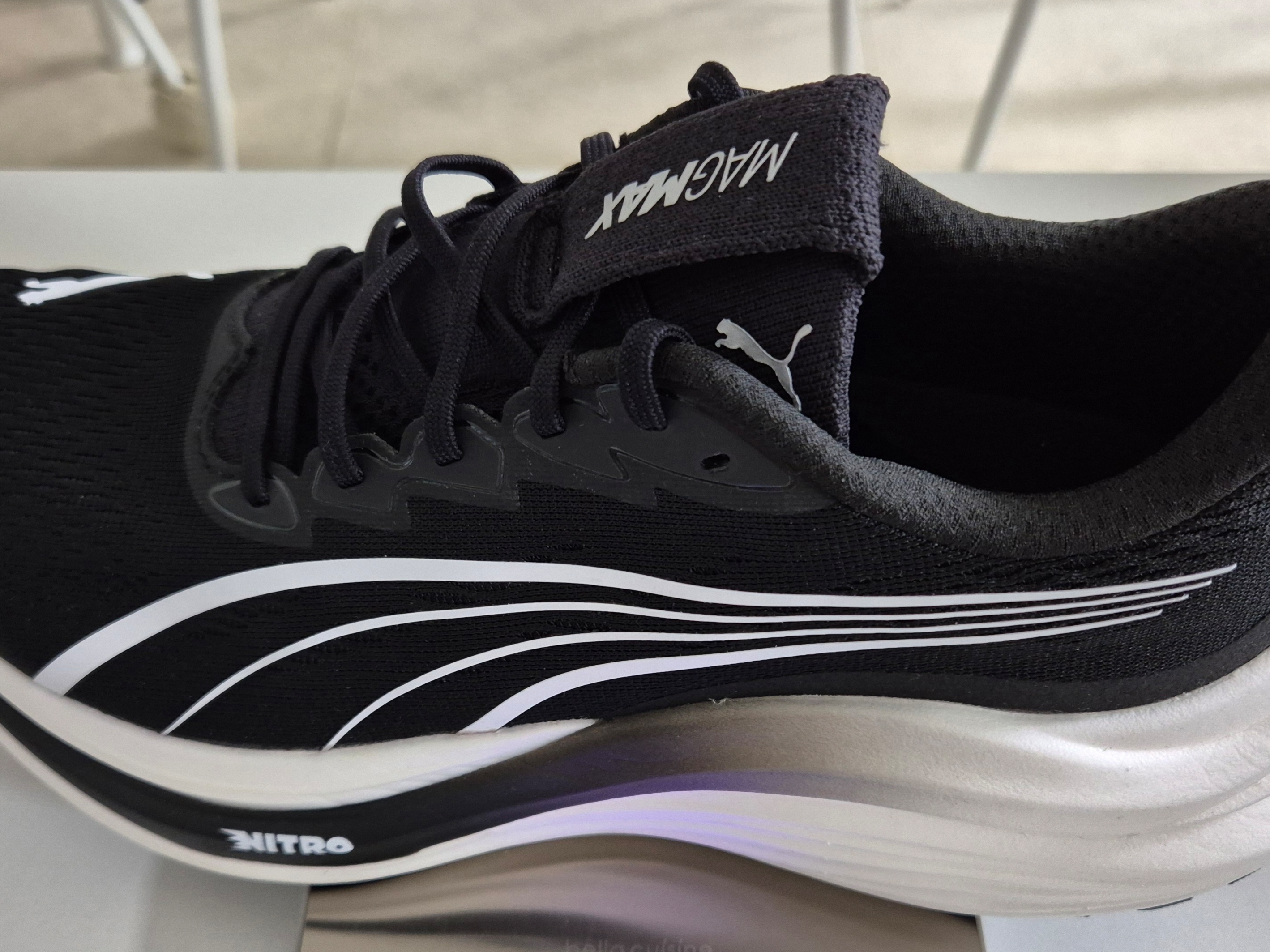 Puma Magmax Nitro Black White 착용 스타일
