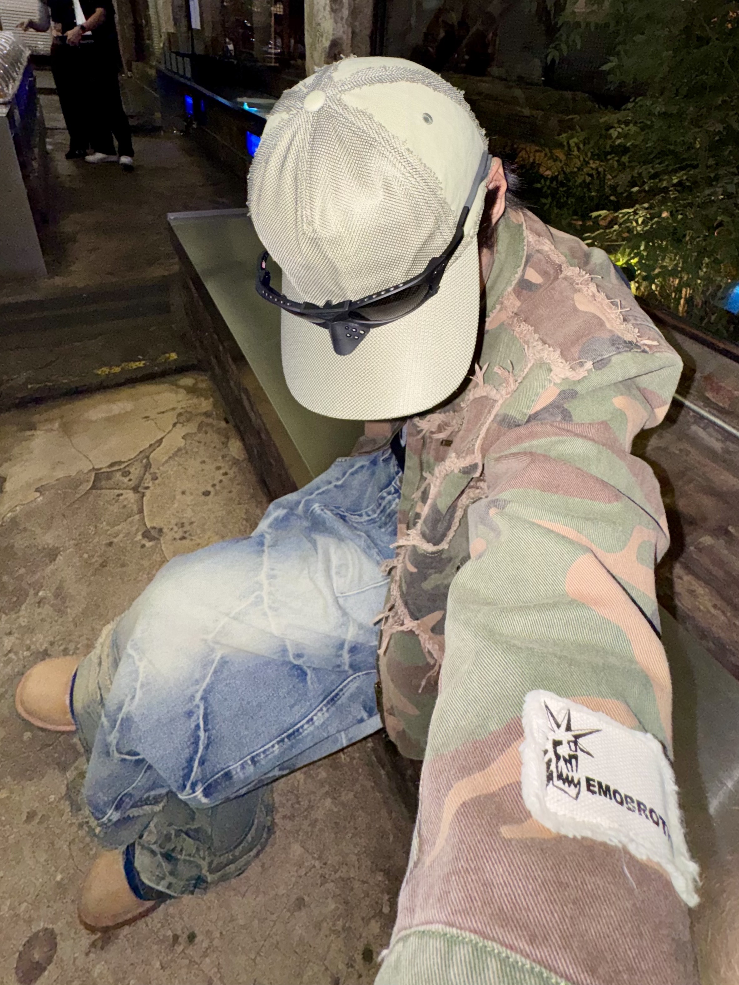 Oakley Plantaris Matte Black Frame Prizm Grey Lenses Regular Universal Fit, Kinchi x My Name Is Peter Boots - 888 (a) Yellow 착용 스타일 - 8