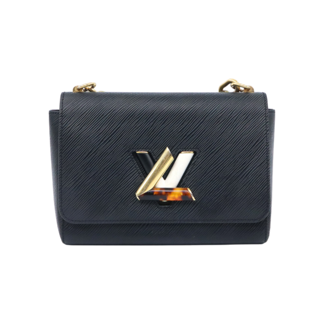 ITUUA48TECHQ Louis Vuitton Black Epi Leather Gold Tone Twist MM 2 Way Bag
