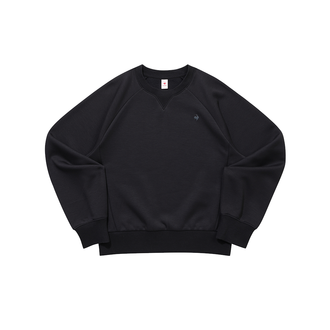 QQ422OFSO1_BLK0 le coq sportif Women's Loose-Fit Modal Mellow Crewneck Sweatshirt Black