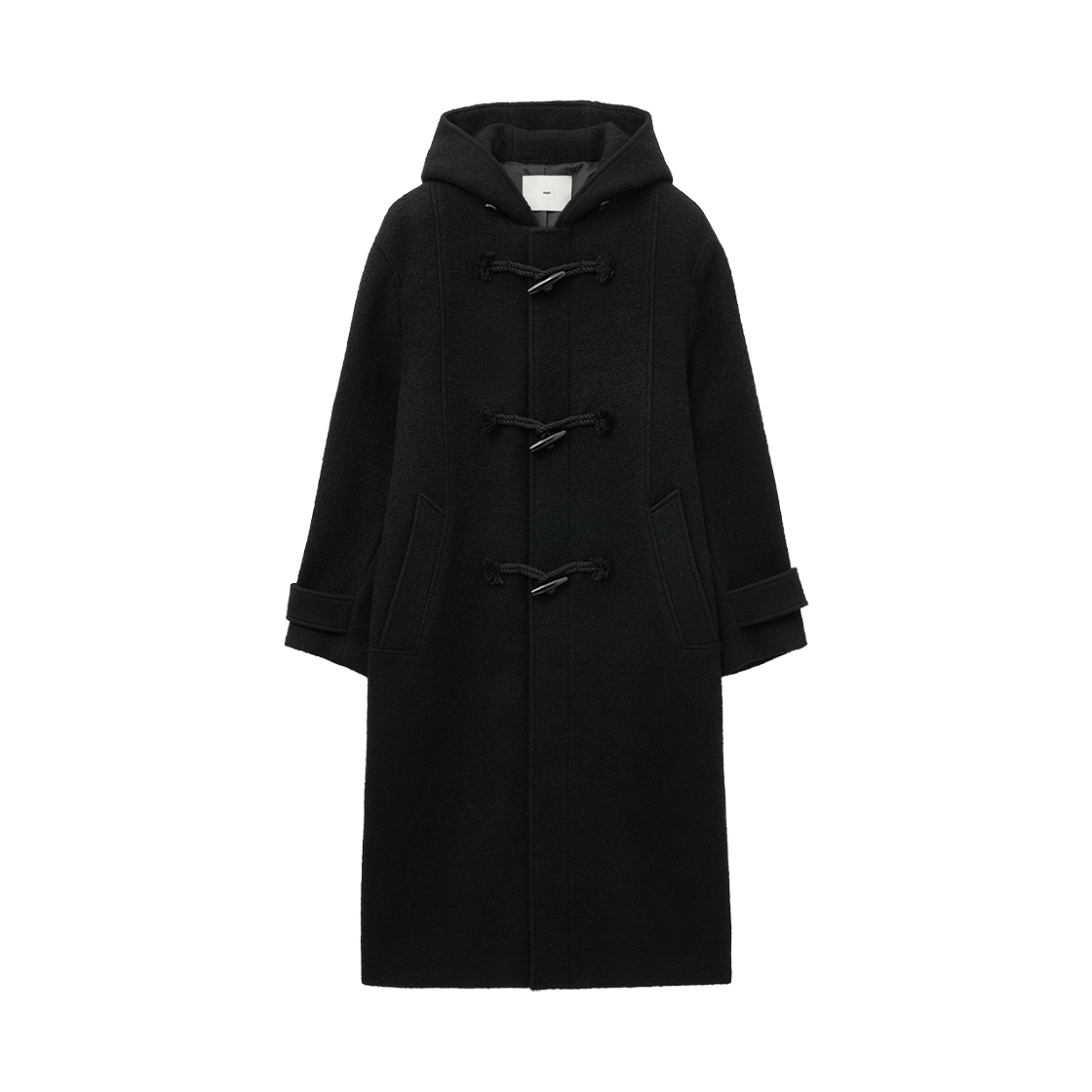 TNCO5F104BK TNGT Wool Boucle Duffle Coat Black