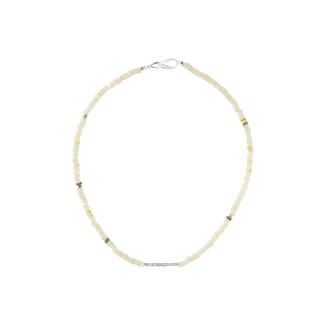 - (W) Aviemuah Baton Nacre Necklace Ivory