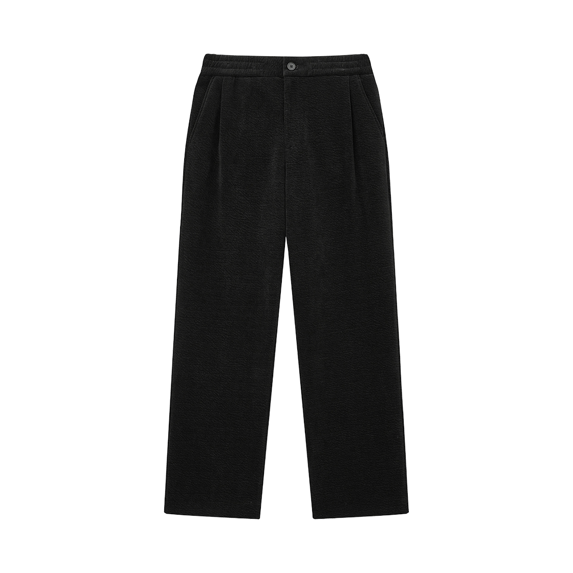 TNPA5F203BK TNGT Velvet-knit Wide fit Banding Pants Black
