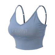 BORN TO WIN Sparkling BRNTW Bra Top Blue
