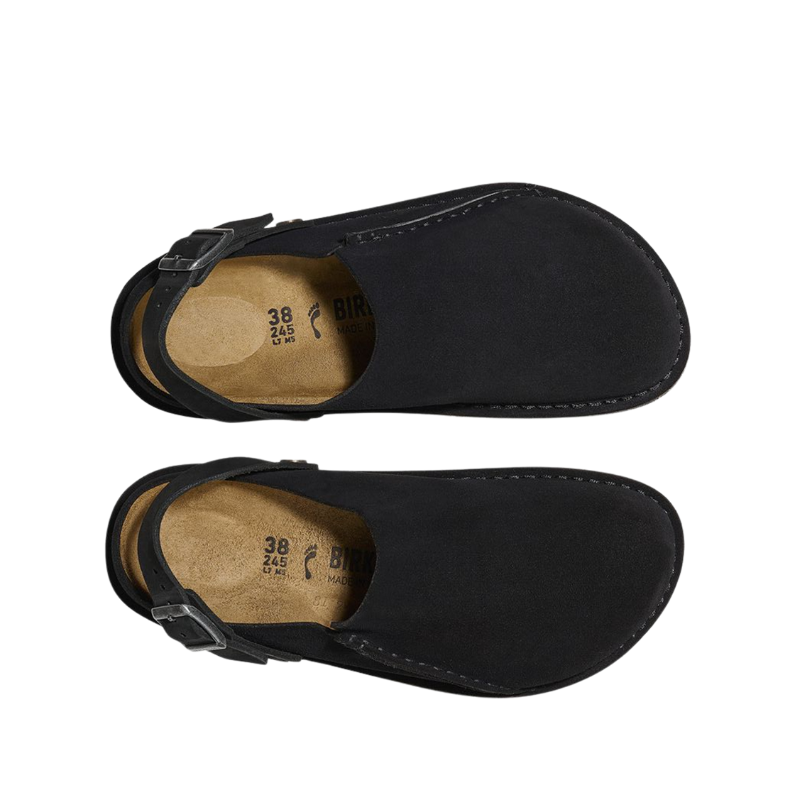 버켄스탁 루트리 프리미엄 스웨이드 레더 블랙 - 내로우(Birkenstock Lutry Premium Suede Leather Black - Narrow) - 2