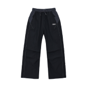 BORN TO WIN W Nylon Block String Pants Black