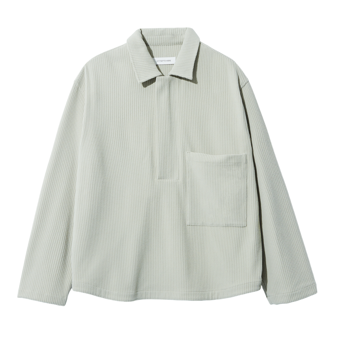 LH2579SH007EGR LE17SEPTEMBRE Waffle Half Zip Anorak Gray