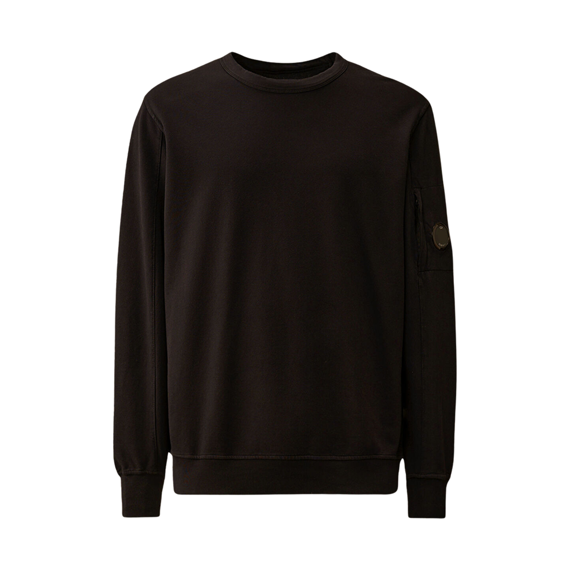 C.P. 컴퍼니 라이트 플리스 크루넥 렌즈 스웨트셔츠 블랙(C.P. Company Light Fleece Crewneck Lens Sweatshirt Black)